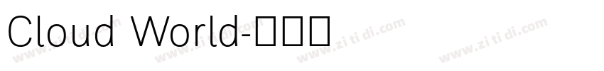 Cloud World字体转换